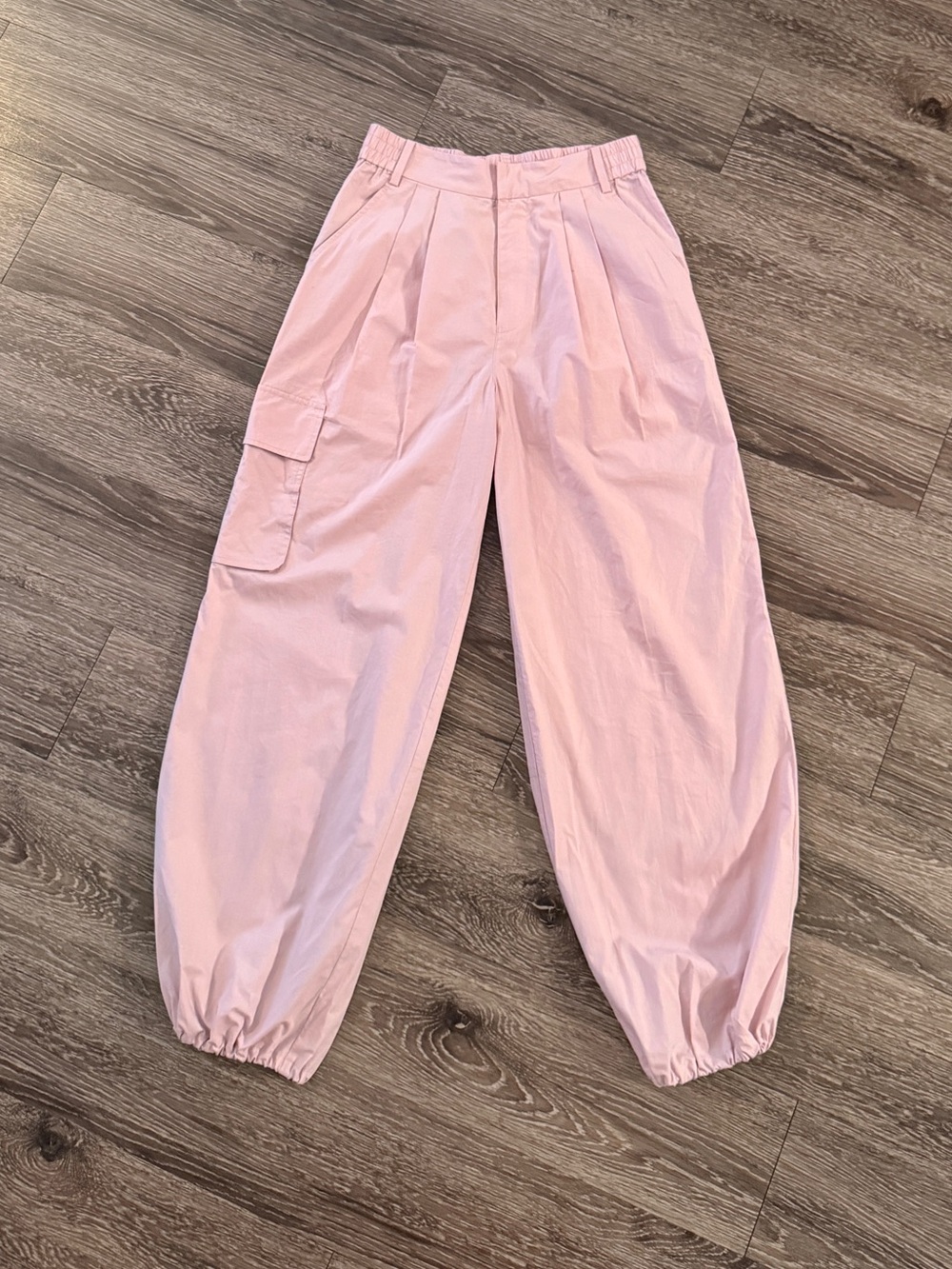 Tibi Vintage Cotton Wide Leg Pull On Cargo Pant